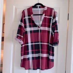 Dark pink and black tunic size 18/20